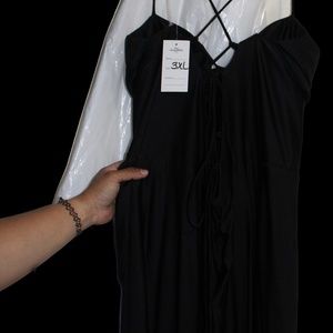 Black gown, plus size.